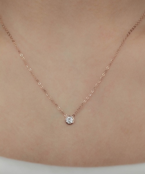 ebine(エビネ)の「Mini Carat Necklace 金属アレルギー対応 サージカルステンレス(ネックレス・レディース・ピンクゴールド/シルバー/ゴールド・FREE)」の22枚目の写真