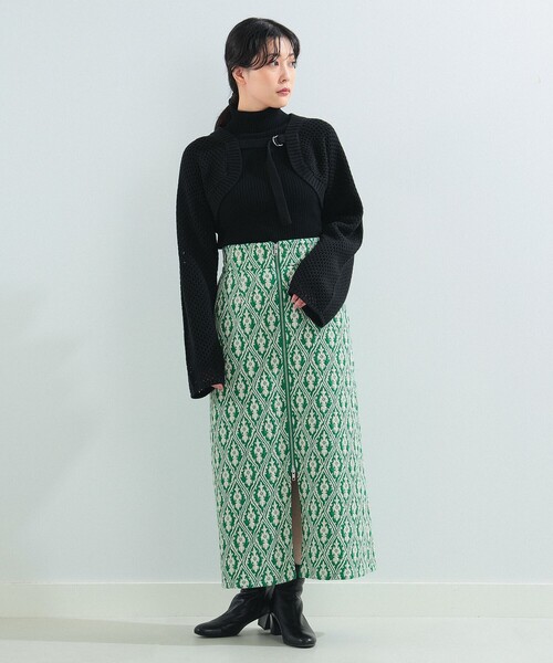 Ray BEAMS（レイビームス）の「Ray BEAMS / 2way アーム ボレロ（カーディガン/ボレロ・レディース・オフホワイト/ブラック/ミント・ONE SIZE）」の12枚目の写真