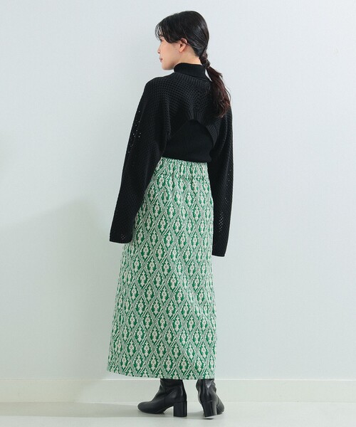 Ray BEAMS レイビームス グリーン　 シアーカーディガン 長袖 Ray BEAMS（レイビームス）の「FRED PERRY × Ray BEAMS / 別注