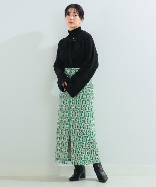 Ray BEAMS（レイビームス）の「Ray BEAMS / 2way アーム ボレロ（カーディガン/ボレロ・レディース・オフホワイト/ブラック/ミント・ONE SIZE）」の4枚目の写真