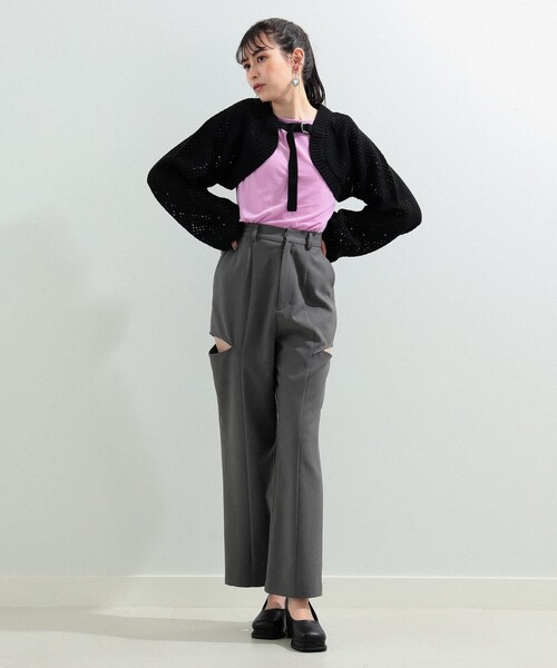 Ray BEAMS（レイビームス）の「Ray BEAMS / 2way アーム ボレロ（カーディガン/ボレロ・レディース・オフホワイト/ブラック/ミント・ONE SIZE）」の20枚目の写真