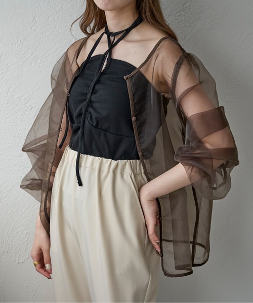 Ambre Ciel(アンブルシエル)の「マルチウェイカップツキキャミ/WEB/EC限定商品(キャミソール・レディース・ブラック/アイボリー・FREE)」の12枚目の写真