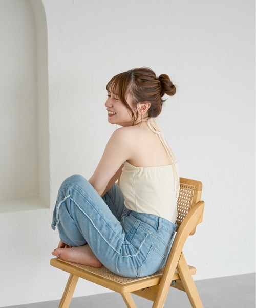 Ambre Ciel(アンブルシエル)の「マルチウェイカップツキキャミ/WEB/EC限定商品(キャミソール・レディース・ブラック/アイボリー・FREE)」の3枚目の写真