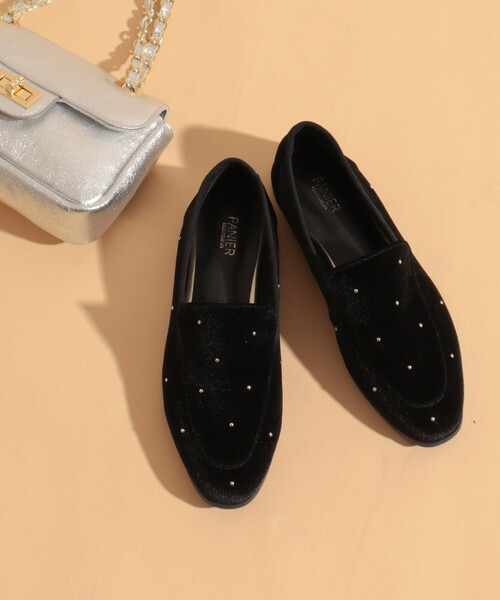 PANIER（パニエ）の「【PANIER/パニエ】スタッズベロア オペラシューズ（パンプス・レディース・ブラック・23/24）」の3枚目の写真