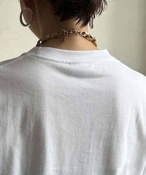DouDou（ドゥドゥ）の「【Mickey Mouse/ミッキーマウス】刺繍Tシャツ（Tシャツ/カットソー・レディース・ホワイト/ネイビー・FREE）」の7枚目の写真