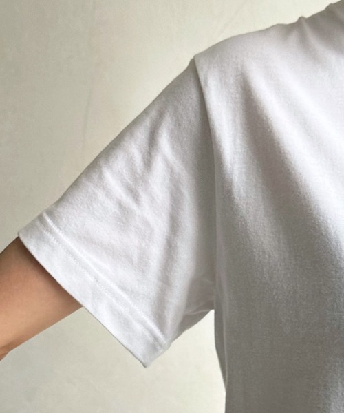 DouDou（ドゥドゥ）の「【Mickey Mouse/ミッキーマウス】刺繍Tシャツ（Tシャツ/カットソー・レディース・ホワイト/ネイビー・FREE）」の13枚目の写真