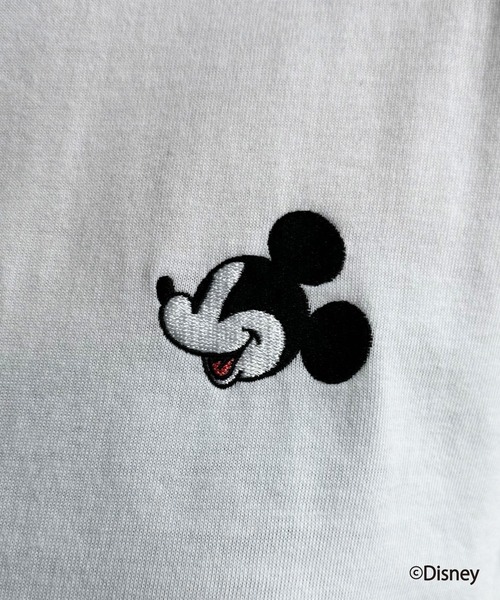 DouDou（ドゥドゥ）の「【Mickey Mouse/ミッキーマウス】刺繍Tシャツ（Tシャツ/カットソー・レディース・ホワイト/ネイビー・FREE）」の11枚目の写真