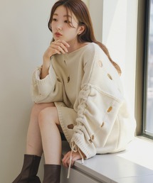 Kastane | 【S&Mサイズ】シャーリングホールニット(ニット/セーター)