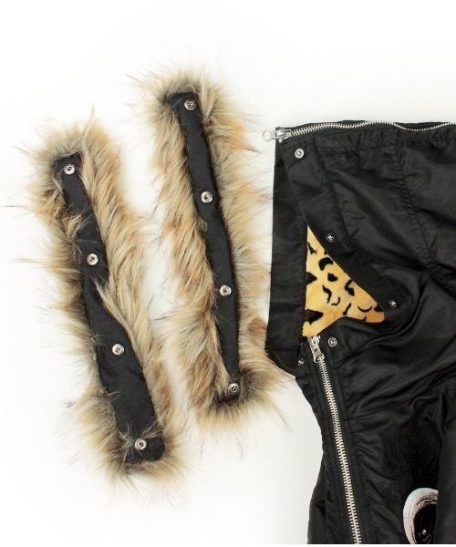 GALFY（ガルフィー）YABAI犬毛フライトジャケット/N2B（モッズコート