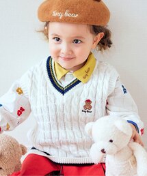 apres les cours | tiny bear 2柄ニットベスト(ニット/セーター)
