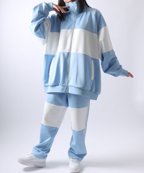 シトリー SITRY ジャージ上下セット 黒と白 ストライプ ビック