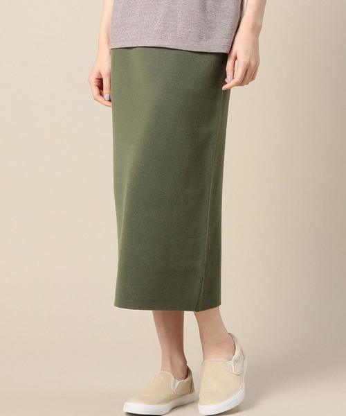 BEAUTY&YOUTH UNITED ARROWS(ビューティーアンドユースユナイテッドアローズ)の「BY コットンミラノリブミモレ丈スカート ◆(スカート・レディース・ライトグレー/ブラウン/オリーブ/ブラック/ダークグリーン・フリー)」の5枚目の写真
