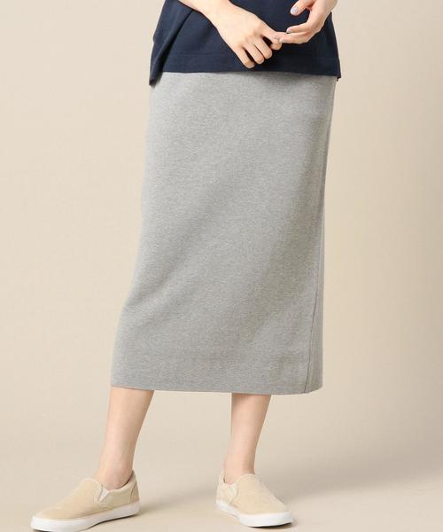 BEAUTY&YOUTH UNITED ARROWS(ビューティーアンドユースユナイテッドアローズ)の「BY コットンミラノリブミモレ丈スカート ◆(スカート・レディース・ライトグレー/ブラウン/オリーブ/ブラック/ダークグリーン・フリー)」の1枚目の写真