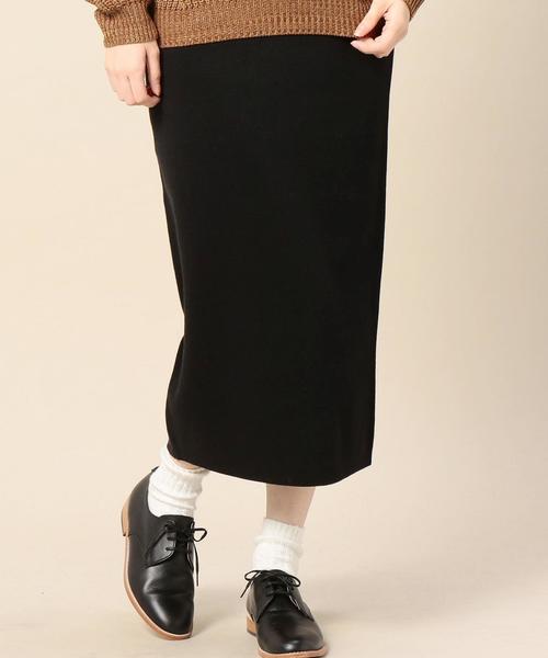 BEAUTY&YOUTH UNITED ARROWS(ビューティーアンドユースユナイテッドアローズ)の「BY コットンミラノリブミモレ丈スカート ◆(スカート・レディース・ライトグレー/ブラウン/オリーブ/ブラック/ダークグリーン・フリー)」の2枚目の写真