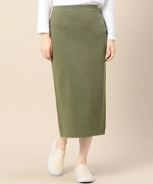 BEAUTY&YOUTH UNITED ARROWS(ビューティーアンドユースユナイテッドアローズ)の「BY コットンミラノリブミモレ丈スカート ◆(スカート・レディース・ライトグレー/ブラウン/オリーブ/ブラック/ダークグリーン・フリー)」の21枚目の写真
