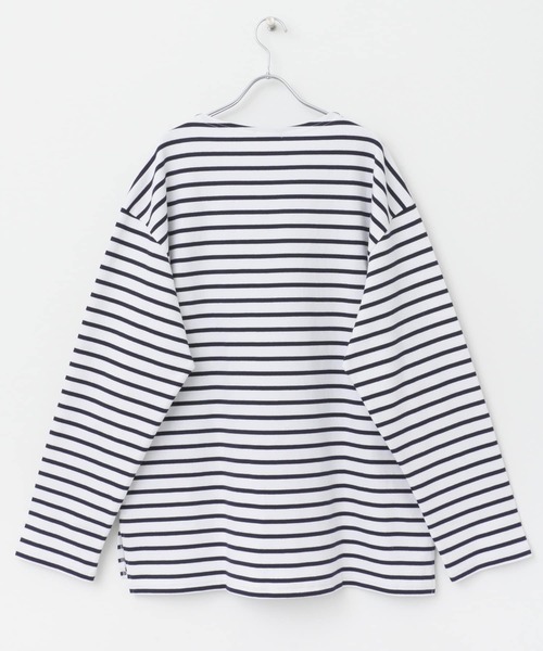 FORK&SPOON(フォークアンドスプーン)の「『WEB/一部店舗限定』FORK&SPOON ビッグボートネックボーダー(Tシャツ/カットソー・メンズ・ネイビー/ブラック系その他・6)」の15枚目の写真