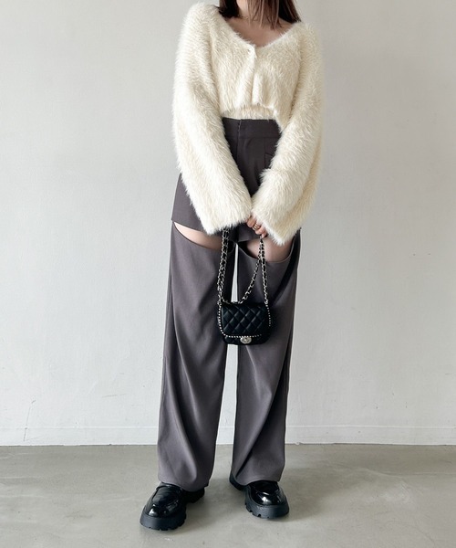 Heather（ヘザー）の「フロントスリットパンツ　973815（スラックス・レディース・ブラック/グレー/ブラウン・FREE）」の7枚目の写真