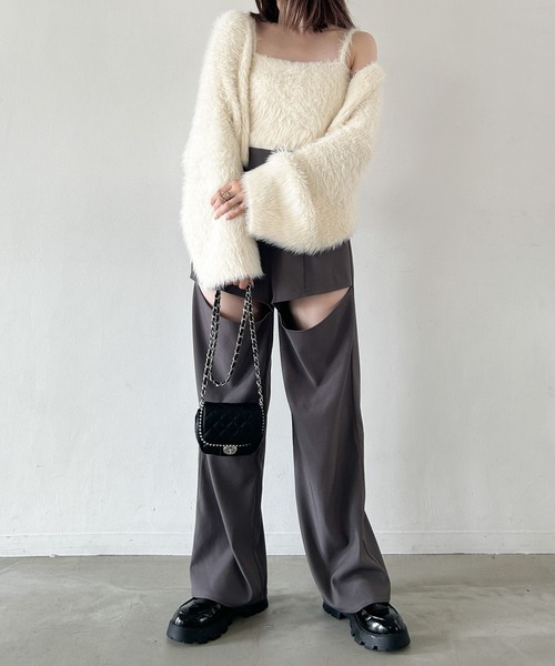 Heather（ヘザー）の「フロントスリットパンツ　973815（スラックス・レディース・ブラック/グレー/ブラウン・FREE）」の9枚目の写真