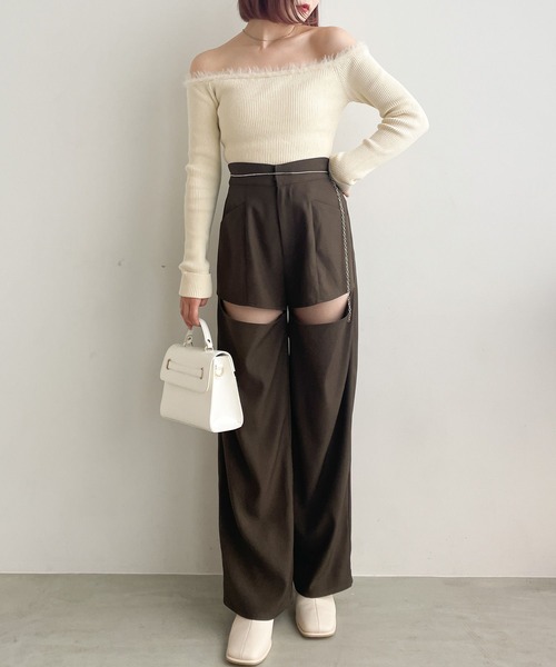 Heather（ヘザー）の「フロントスリットパンツ　973815（スラックス・レディース・ブラック/グレー/ブラウン・FREE）」の13枚目の写真