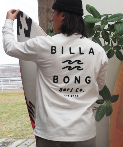 BILLABONG（ビラボン）の「BILLABONG メンズ ONE TIME ロンＴ 【2023年秋冬モデル】/ビラボンUSAコットンブランドロゴバックプリントロングスリーブTシャツ（Tシャツ/カットソー・メンズ・ブラック/グリーン系その他/オフホワイト/ネイビー・LARGE/SMALL/MEDIUM/X-LARGE）」の2枚目の写真
