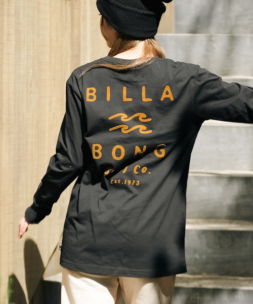 BILLABONG（ビラボン）の「BILLABONG メンズ ONE TIME ロンＴ 【2023年秋冬モデル】/ビラボンUSAコットンブランドロゴバックプリントロングスリーブTシャツ（Tシャツ/カットソー・メンズ・ブラック/グリーン系その他/オフホワイト/ネイビー・LARGE/SMALL/MEDIUM/X-LARGE）」の3枚目の写真