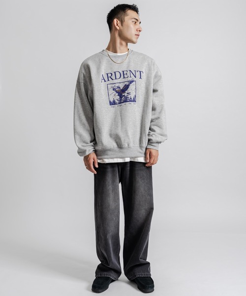 Ressaca(レサーカ)の「裏起毛スウェットプルオーバー イーグルグラフィックプリント オーバーサイズ(スウェット・レディース・グレー/ブラック/グリーン/ネイビー/オートミール・L/XL/M)」の16枚目の写真