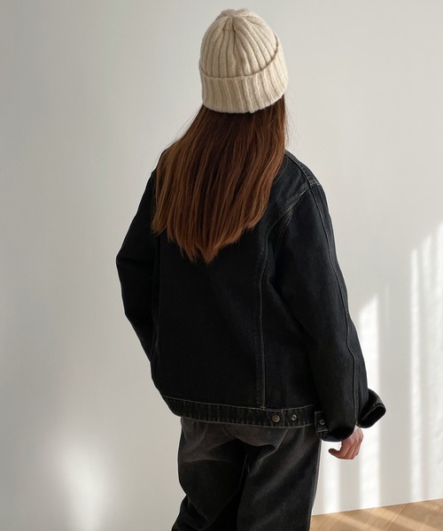 CANAL JEAN（キャナルジーン）の「YA-YA×choice_cnl　エンジニアデニムジャケット（デニムジャケット・レディース・ブラック/インディゴブルー・1/2）」の9枚目の写真