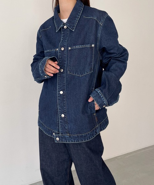 CANAL JEAN（キャナルジーン）の「YA-YA×choice_cnl　エンジニアデニムジャケット（デニムジャケット・レディース・ブラック/インディゴブルー・1/2）」の11枚目の写真