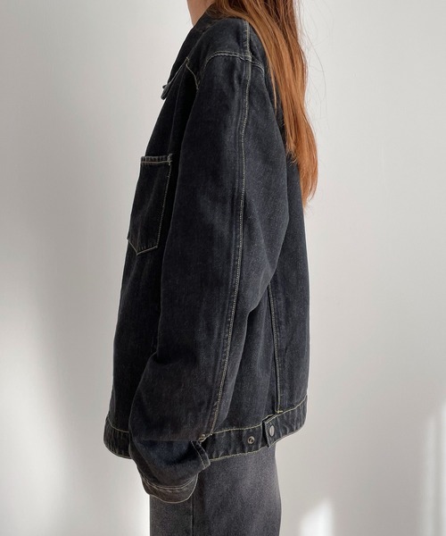 CANAL JEAN（キャナルジーン）の「YA-YA×choice_cnl　エンジニアデニムジャケット（デニムジャケット・レディース・ブラック/インディゴブルー・1/2）」の20枚目の写真