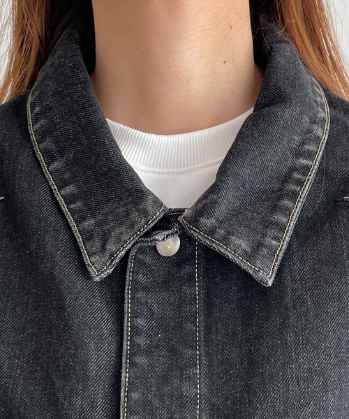 CANAL JEAN（キャナルジーン）の「YA-YA×choice_cnl　エンジニアデニムジャケット（デニムジャケット・レディース・ブラック/インディゴブルー・1/2）」の22枚目の写真