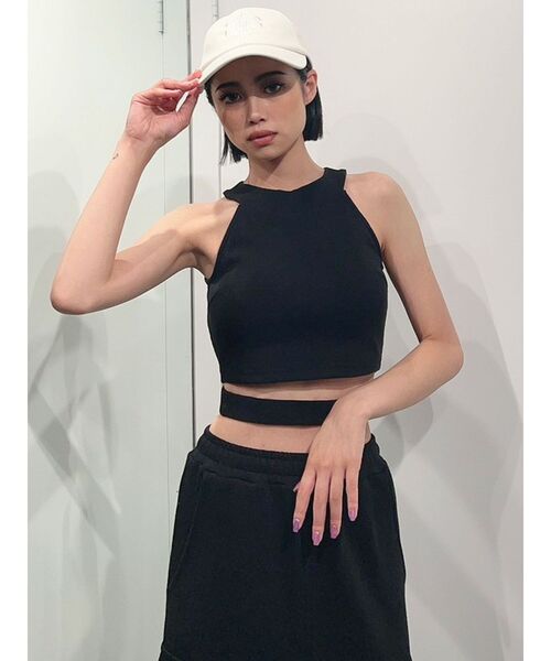 GYDA（ジェイダ）の「symmetry GYDA フェイクレザーCAP（キャップ・レディース・オフホワイト/ブラック・FREE）」の9枚目の写真