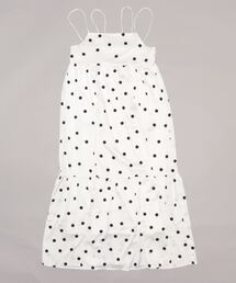 ジョーゼットドット柄キャミワンピース