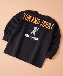 【 TOM&JERRY / トムとジェリー 】 ビッグシルエット バックプリント クルーネック スウェット トレーナー キッズ