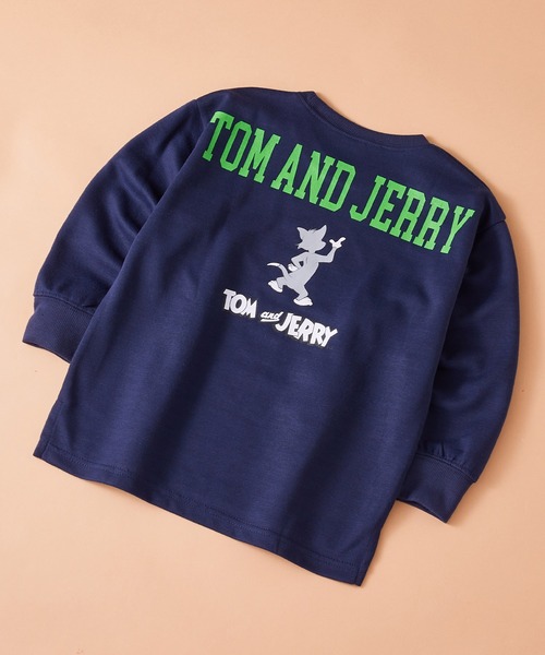 Tom＆Jerry（トムアンドジェリー）の「【 TOM&JERRY / トムとジェリー 】 ビッグシルエット バックプリント クルーネック スウェット トレーナー キッズ（スウェット・キッズ・チャコール/グレー系1/グレー系/カーキ/ブラック系/ベージュ/ネイビー系/ライトグレー・120/110/150/140/160/130）」の8枚目の写真