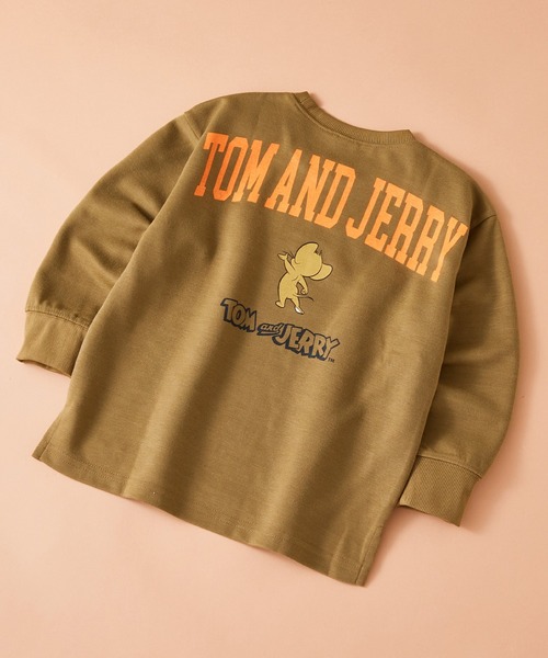 Tom＆Jerry（トムアンドジェリー）の「【 TOM&JERRY / トムとジェリー 】 ビッグシルエット バックプリント クルーネック スウェット トレーナー キッズ（スウェット・キッズ・チャコール/グレー系1/グレー系/カーキ/ブラック系/ベージュ/ネイビー系/ライトグレー・120/110/150/140/160/130）」の7枚目の写真