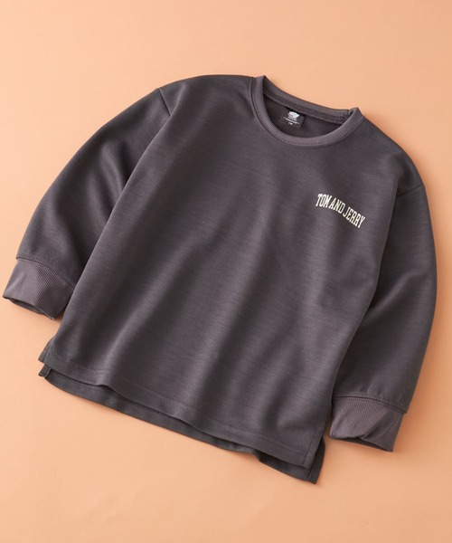 Tom＆Jerry（トムアンドジェリー）の「【 TOM&JERRY / トムとジェリー 】 ビッグシルエット バックプリント クルーネック スウェット トレーナー キッズ（スウェット・キッズ・チャコール/グレー系1/グレー系/カーキ/ブラック系/ベージュ/ネイビー系/ライトグレー・120/110/150/140/160/130）」の11枚目の写真