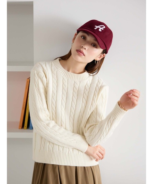 Edit Sheen（エディットシーン）の「ケーブル編みコンパクトニット