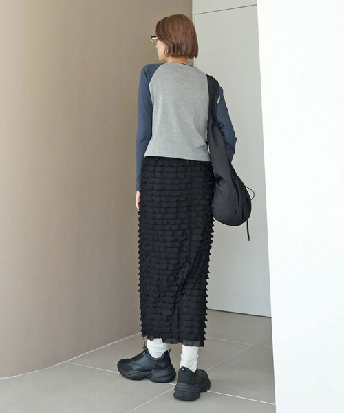 SLOBE citron.(スローブシトロン)の「SLOBE citron. petit raglan Dog TEE(Tシャツ/カットソー・レディース・ボルドー/ネイビー・FREE)」の8枚目の写真