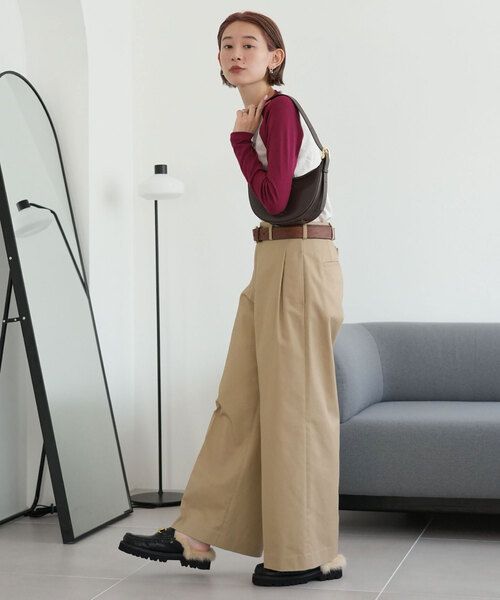 SLOBE citron.(スローブシトロン)の「SLOBE citron. petit raglan Dog TEE(Tシャツ/カットソー・レディース・ボルドー/ネイビー・FREE)」の13枚目の写真