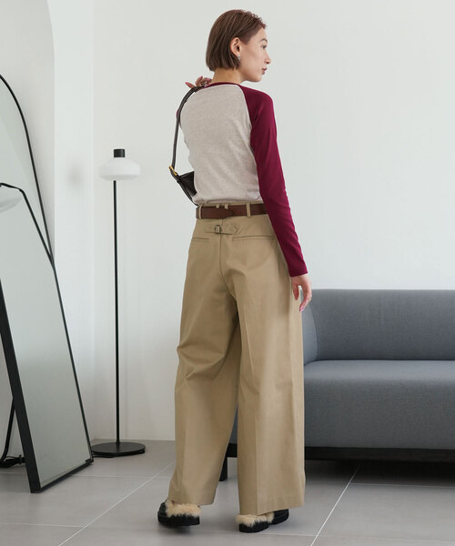 SLOBE citron.(スローブシトロン)の「SLOBE citron. petit raglan Dog TEE(Tシャツ/カットソー・レディース・ボルドー/ネイビー・FREE)」の14枚目の写真