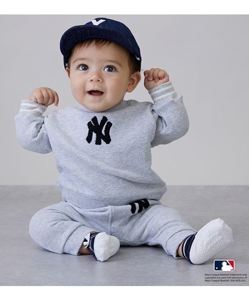 petit main（プティマイン）の「【MLB】スウェットセットアップ（アンサンブル・キッズ・ホワイト系その他/アイボリー/ネイビー・80ｃｍ/70cm）」の3枚目の写真