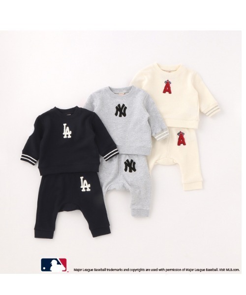 petit main（プティマイン）の「【MLB】スウェットセットアップ（アンサンブル・キッズ・ホワイト系その他/アイボリー/ネイビー・80ｃｍ/70cm）」の5枚目の写真