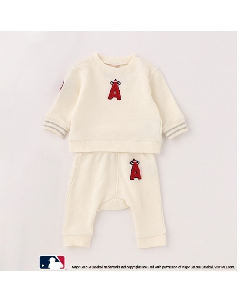 petit main（プティマイン）の「【MLB】スウェットセットアップ（アンサンブル・キッズ・ホワイト系その他/アイボリー/ネイビー・80ｃｍ/70cm）」の6枚目の写真