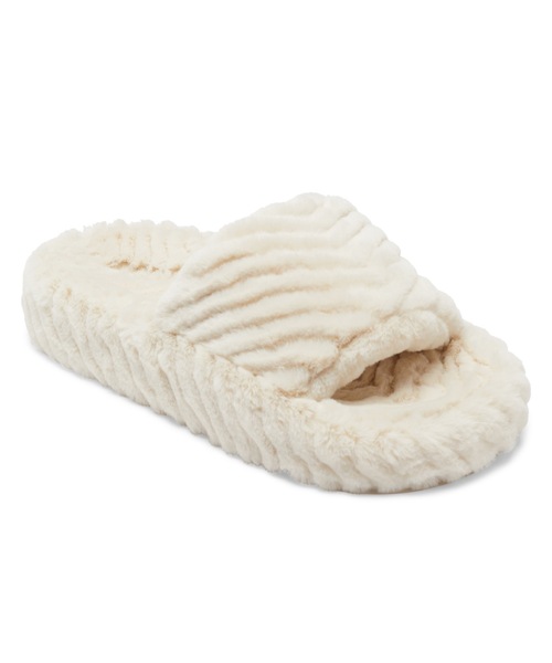 ROXY(ロキシー)の「SLIPPY COZY/ロキシーモコモコエコファースライドサンダル(サンダル・レディース・ホワイト/グリーン・23cm/24cm/25cm)」の7枚目の写真
