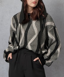 Lull | 【Lull / ルル】モールヤーン柄ショートニット(ニット/セーター)