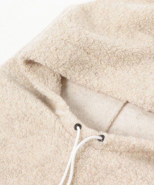 fennica（フェニカ）の「cableami / RECYCLE WOOL HOOD フード（ニットキャップ/ビーニー・メンズ・ブラック/ベージュ・ONE SIZE）」の5枚目の写真