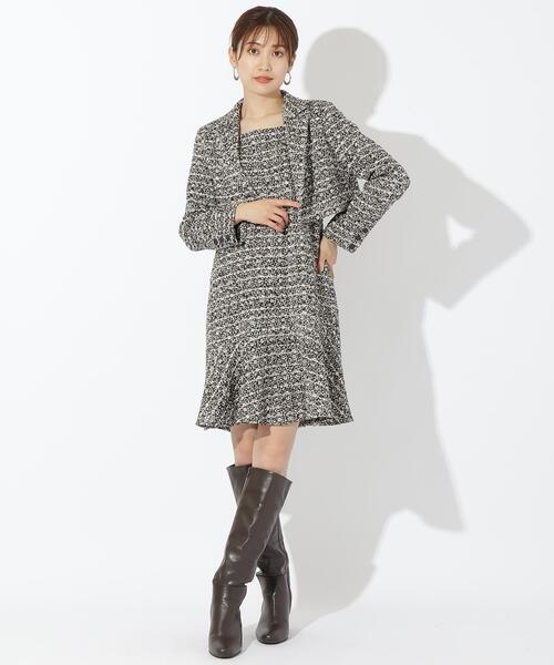 セール】ファンシーツイードミニワンピース＋ジャケットセット