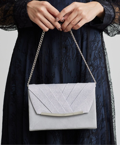 Thevon(ゼボン)の「【オケージョン】ラメフラップクラッチバッグ(ハンドバッグ・レディース・ベージュ/ブラック/グレー・FREE)」の14枚目の写真