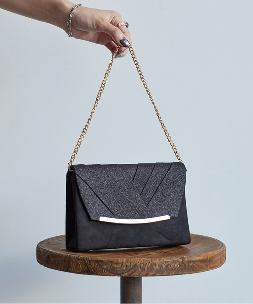 Thevon(ゼボン)の「【オケージョン】ラメフラップクラッチバッグ(ハンドバッグ・レディース・ベージュ/ブラック/グレー・FREE)」の19枚目の写真