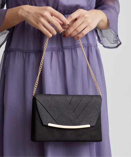 Thevon(ゼボン)の「【オケージョン】ラメフラップクラッチバッグ(ハンドバッグ・レディース・ベージュ/ブラック/グレー・FREE)」の22枚目の写真